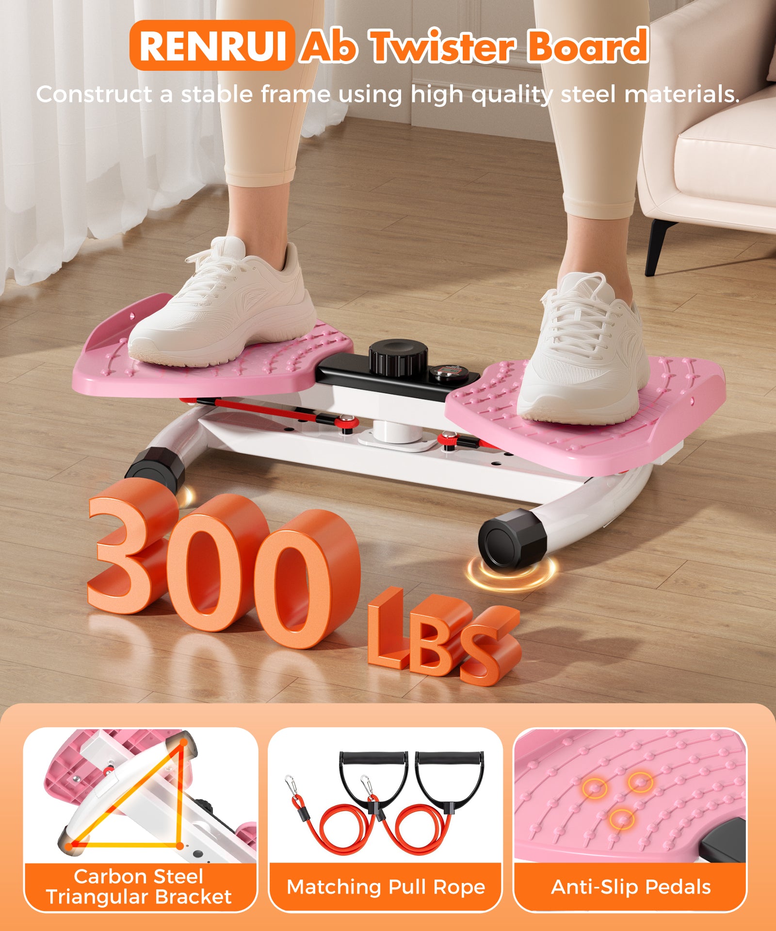 Waist Twister Exercise Machine, Pink