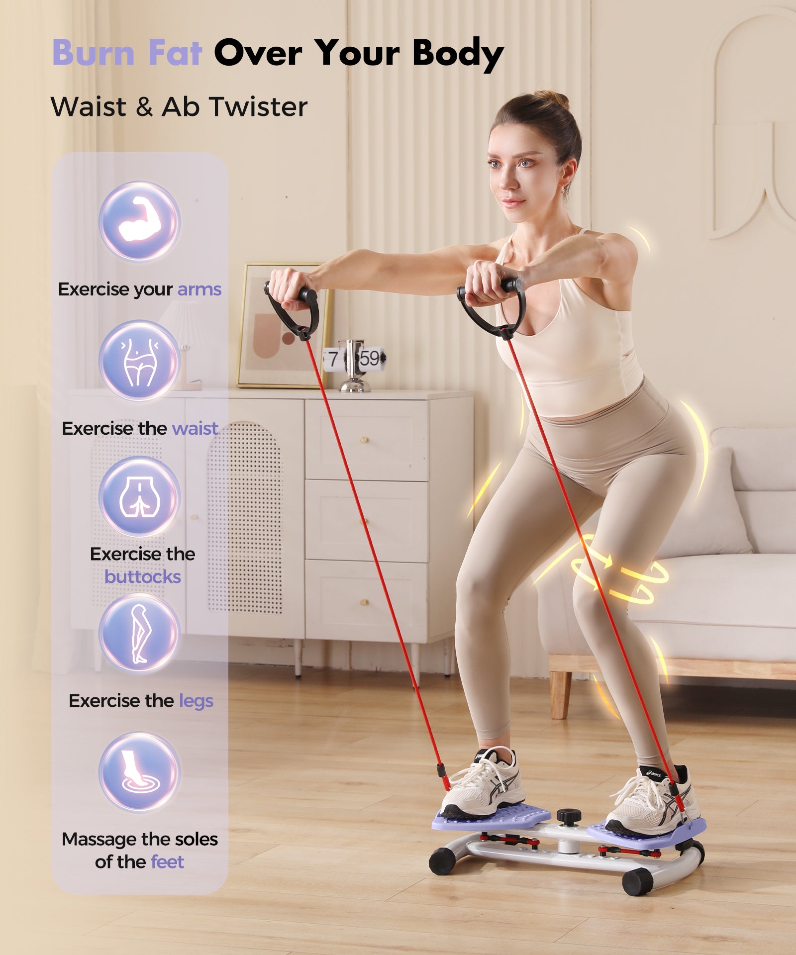 Waist Twister Exercise Machine, Purple