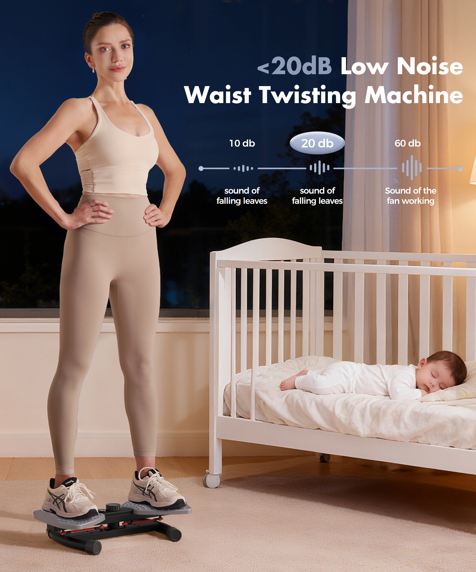 Waist Twister Exercise Machine, Grey