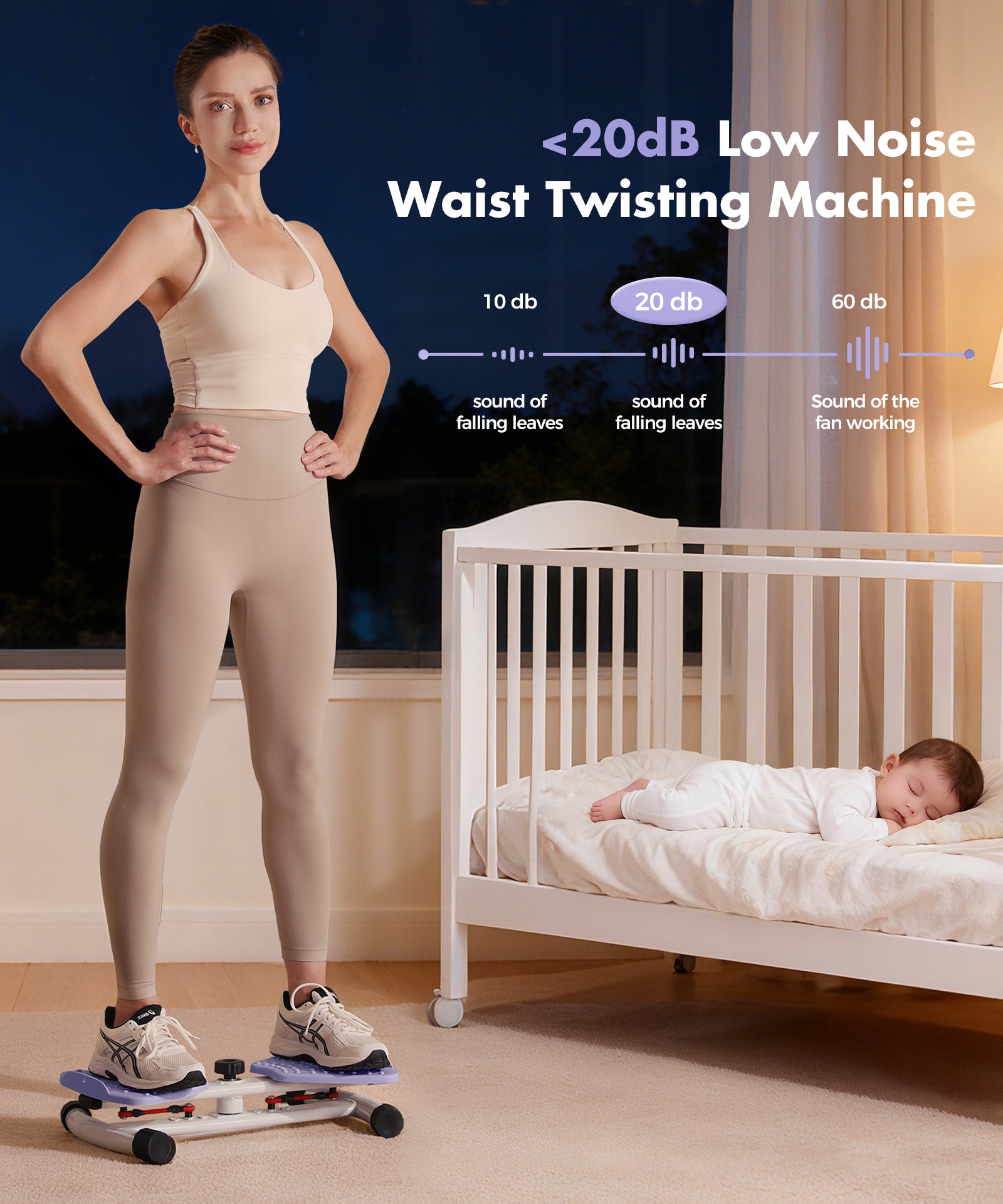 Waist Twister Exercise Machine, Purple