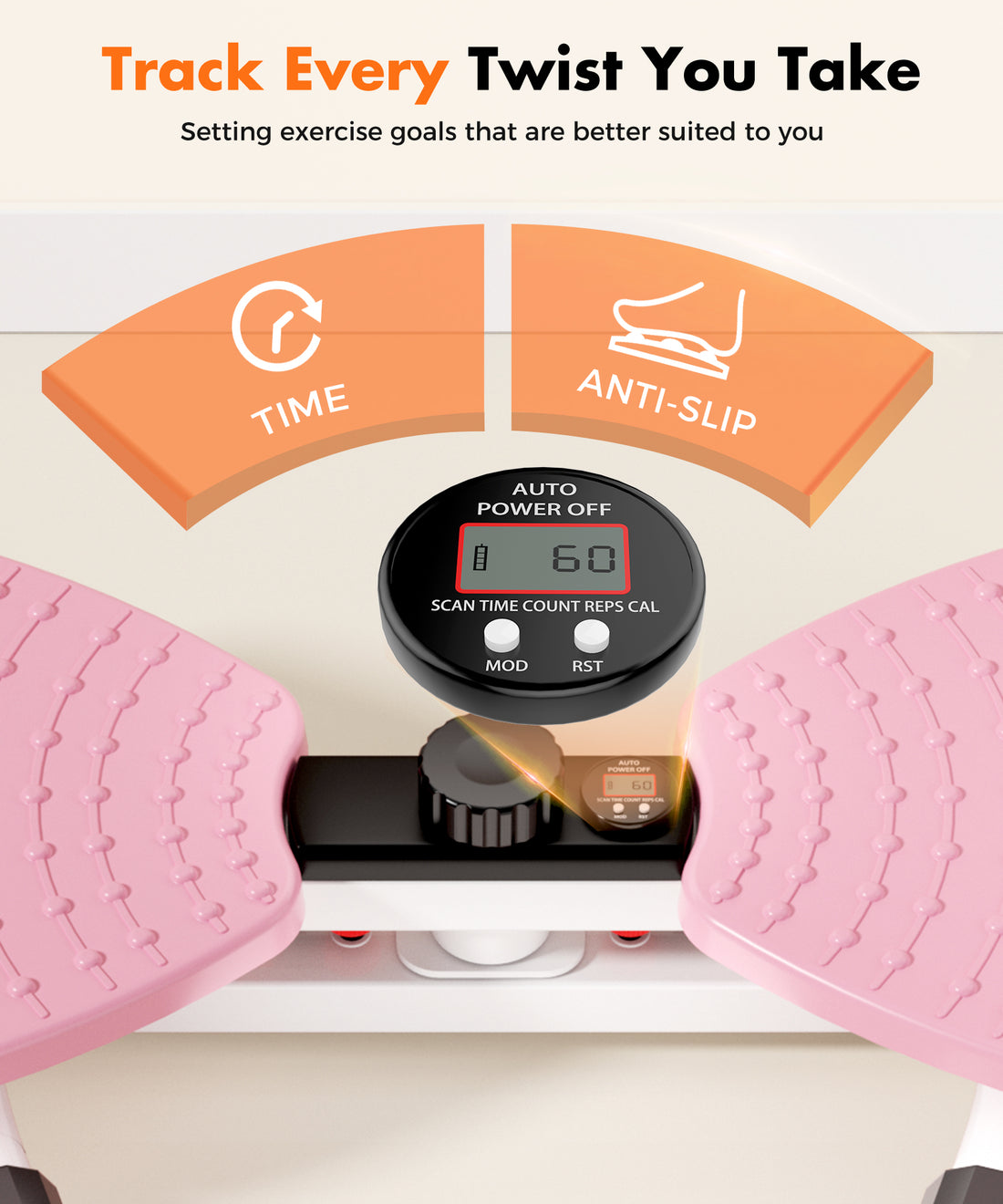 Waist Twister Exercise Machine, Pink