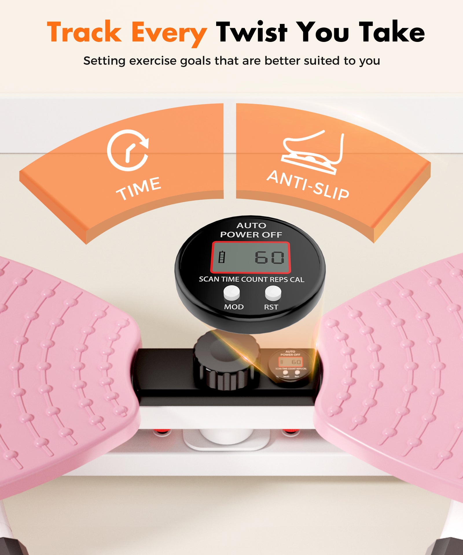 Waist Twister Exercise Machine, Pink